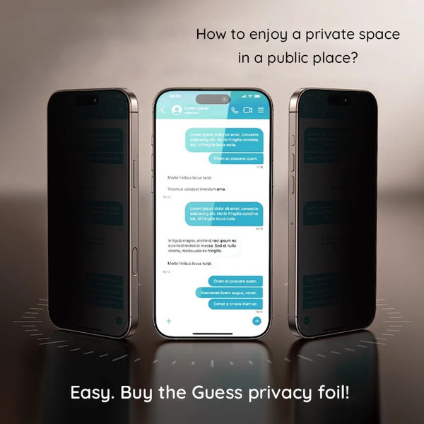 Guess - Privacy 2.5D Outline (GUTGP16XBOKGCIP) - iPhone 16 Pro Max - Black