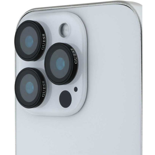 Guess - Protective Lens (GUCL163SAGK) - iPhone 16 Pro / iPhone 16 Pro Max - Metal Black