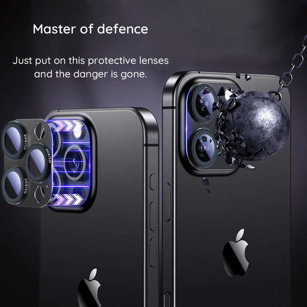 Guess - Protective Lens (GUCL163SAGK) - iPhone 16 Pro / iPhone 16 Pro Max - Metal Black