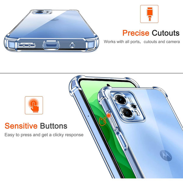 Techsuit - Shockproof Clear Silicone - Motorola Moto G71 5G - Clear