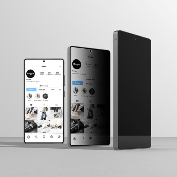 Ringke - Easy Slide Privacy Tempered Glass (2 pack) - Samsung Galaxy S25 Plus - Black