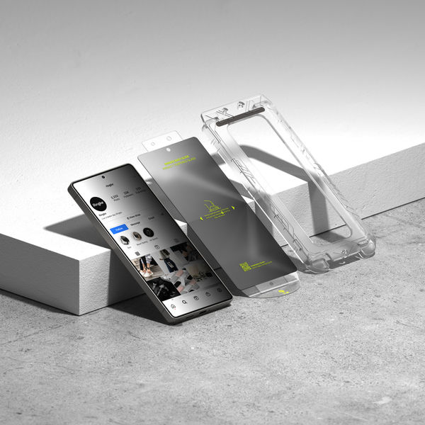 Ringke - Easy Slide Privacy Tempered Glass (2 pack) - Samsung Galaxy S25 Plus - Black