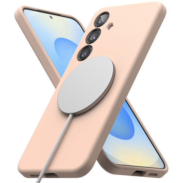 Ringke - Silicone Magnetic MagSafe - Samsung Galaxy S25 Plus - Pink Sand