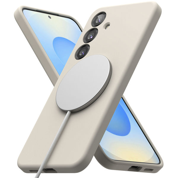 Ringke - Silicone Magnetic MagSafe - Samsung Galaxy S25 Plus - Stone