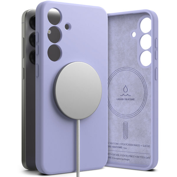 Ringke - Silicone Magnetic MagSafe - Samsung Galaxy S25 Plus - Lavender