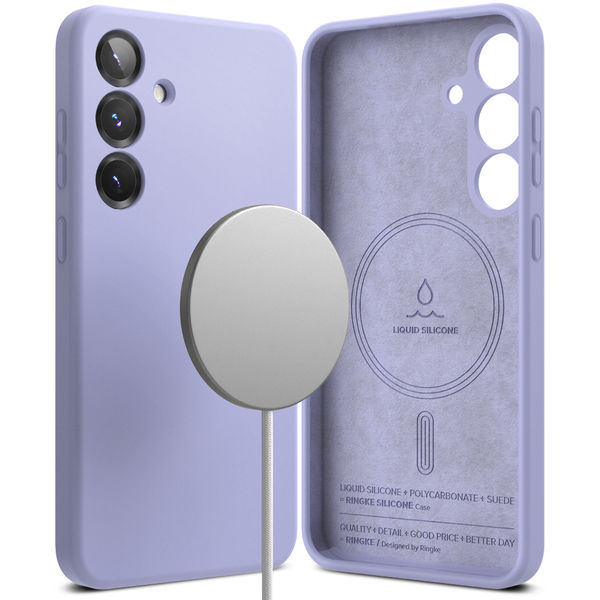 Ringke - Silicone Magnetic MagSafe - Samsung Galaxy S25 Plus - Lavender