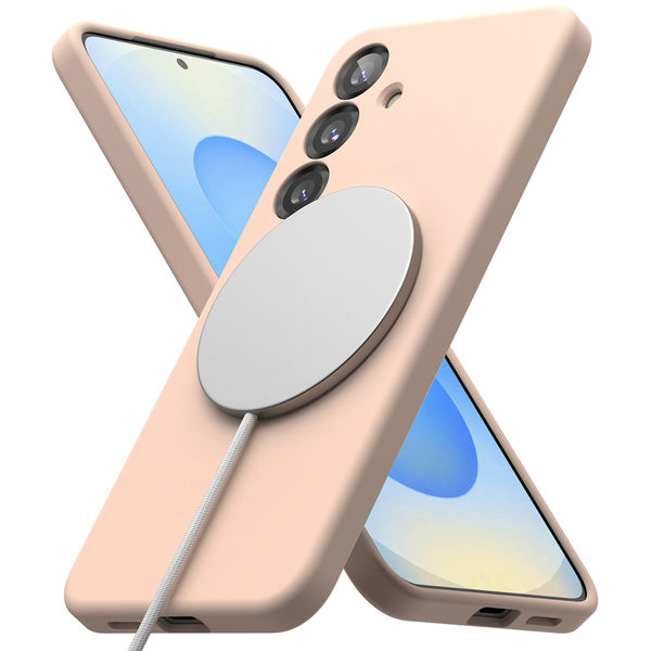 Ringke - Silicone Magnetic MagSafe - Samsung Galaxy S25 - Pink Sand