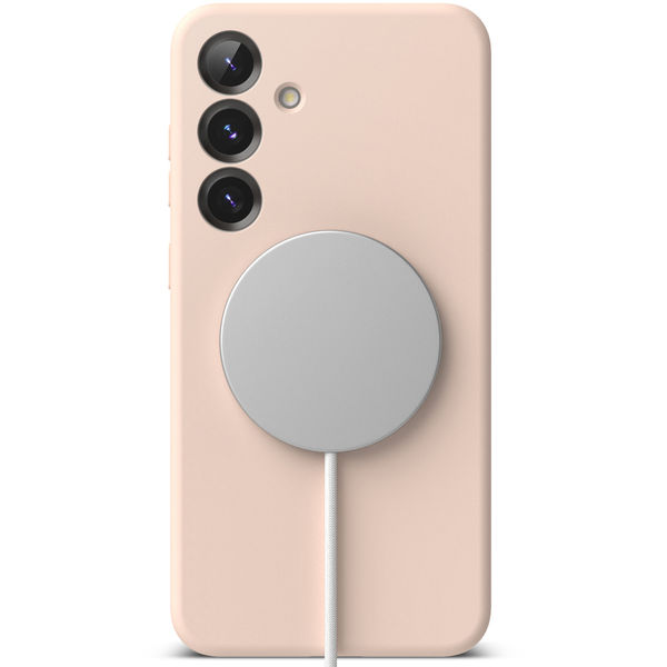 Ringke - Silicone Magnetic MagSafe - Samsung Galaxy S25 - Pink Sand