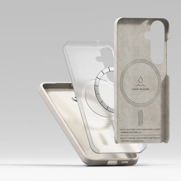 Ringke - Silicone Magnetic MagSafe - Samsung Galaxy S25 - Stone