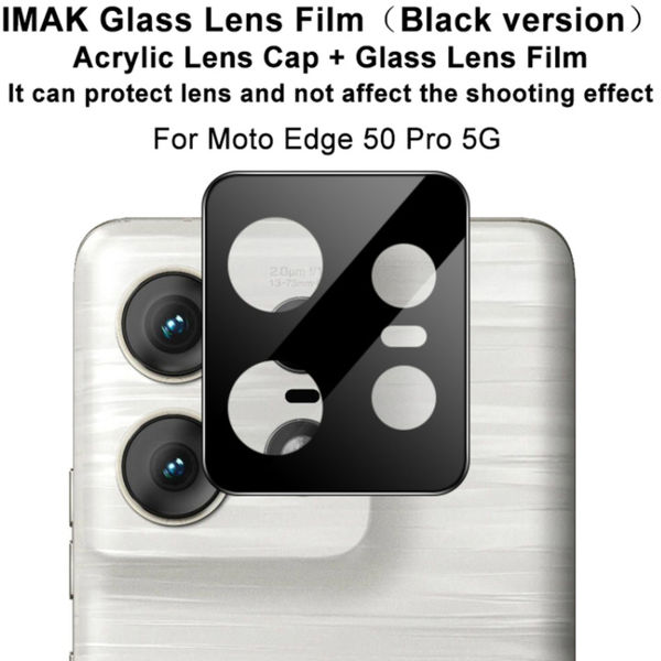 Techsuit - Full Camera Glass - Motorola Edge 50 - Black