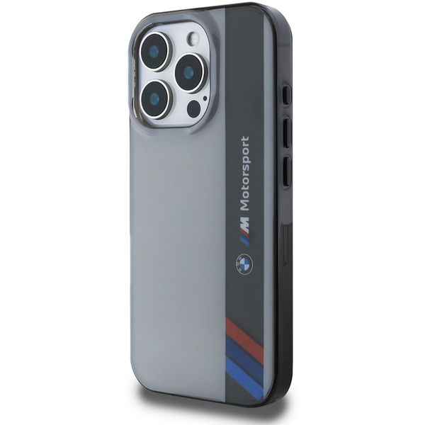 BMW - Hardcase Motorsport IML Vertical Stripe (BMHCP16X23HTFEG) - iPhone 16 Pro Max - Grey