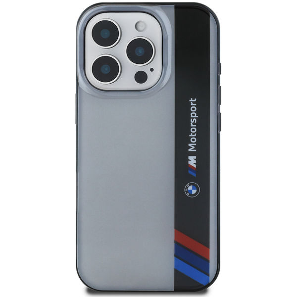 BMW - Hardcase Motorsport IML Vertical Stripe (BMHCP16X23HTFEG) - iPhone 16 Pro Max - Grey