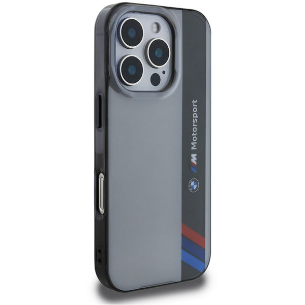 BMW - Hardcase Motorsport IML Vertical Stripe (BMHCP16X23HTFEG) - iPhone 16 Pro Max - Grey