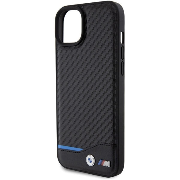 BMW - Leather Carbon (BMHCP15M22NBCK) - iPhone 15 Plus - Black