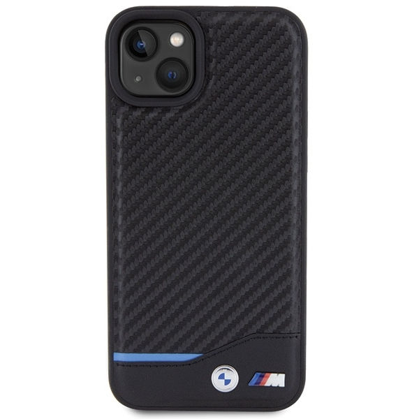 BMW - Leather Carbon (BMHCP15M22NBCK) - iPhone 15 Plus - Black