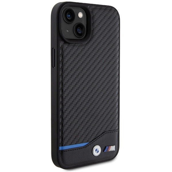 BMW - Leather Carbon (BMHCP15M22NBCK) - iPhone 15 Plus - Black