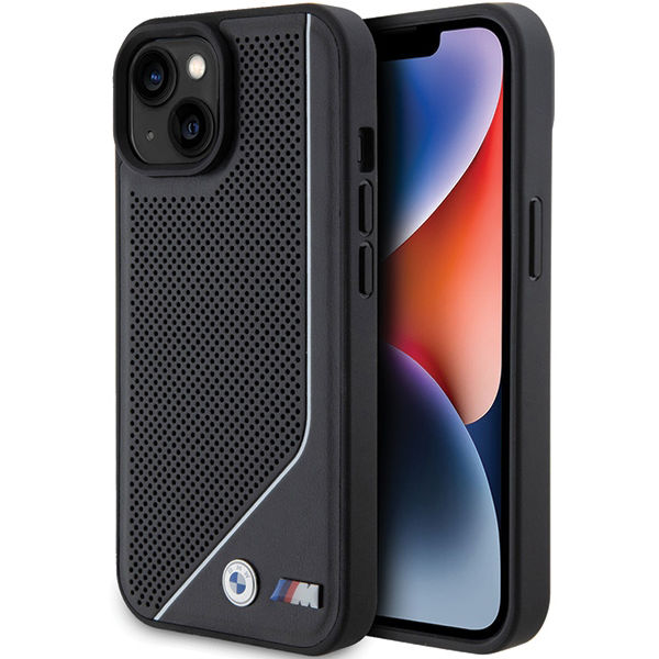 BMW - Hardcase Perforated Twisted Line MagSafe (BMHMP15S23PUCPK) - iPhone 15 - Black