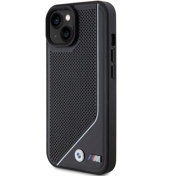 BMW - Hardcase Perforated Twisted Line MagSafe (BMHMP15S23PUCPK) - iPhone 15 - Black
