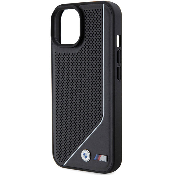 BMW - Hardcase Perforated Twisted Line MagSafe (BMHMP15S23PUCPK) - iPhone 15 - Black