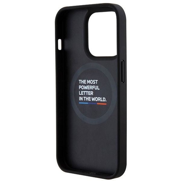 BMW - Leather Carbon MagSafe (BMHMP15L22NBCK) - iPhone 15 Pro - Black
