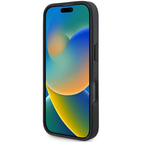 BMW - Signature Leather Half Textured And Circle MagSafe (BMHMP16L23RTPK) - iPhone 16 Pro - Black