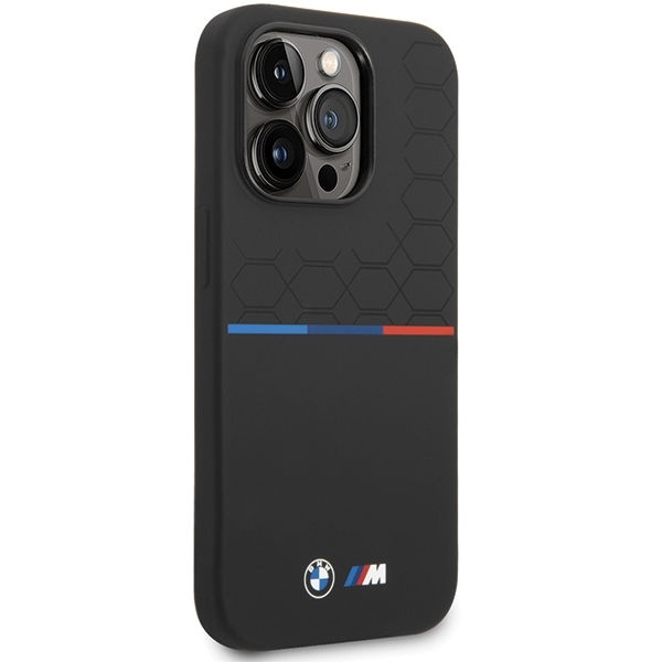 BMW - Silicone Pattern (BMHCP15L22SMPK) - iPhone 15 Pro - Black
