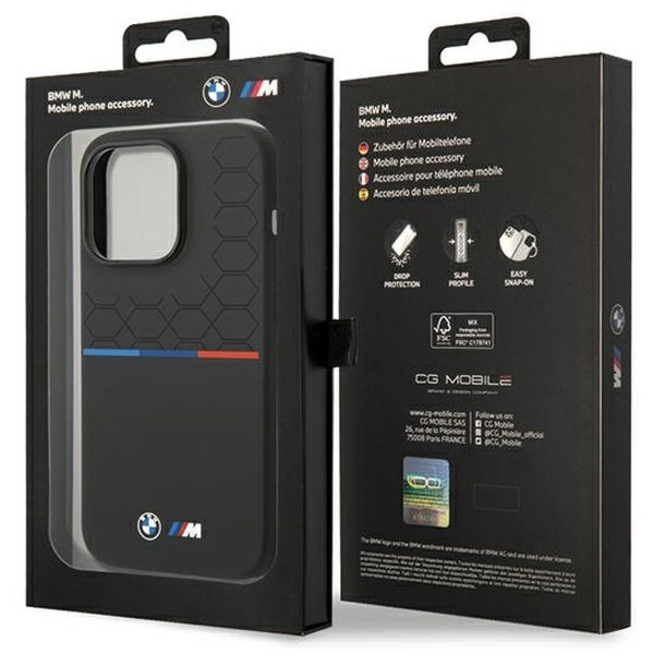 BMW - Silicone Pattern (BMHCP15L22SMPK) - iPhone 15 Pro - Black