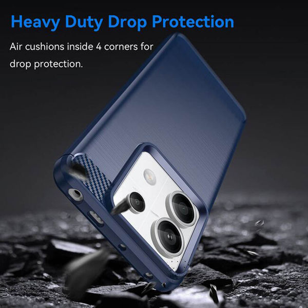 Techsuit - Carbon Silicone - Xiaomi Redmi Note 14 4G - Black