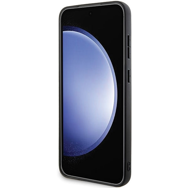 BMW - Signature Leather Textured & Line MagSafe (BMHMS24S23RDCLK) - Samsung Galaxy S24 - Black