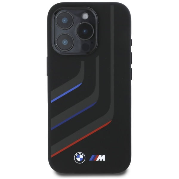 BMW - Hardcase Silicone Turning Lines MagSafe (BMHMP16L23SLIK) - iPhone 16 Pro - Black