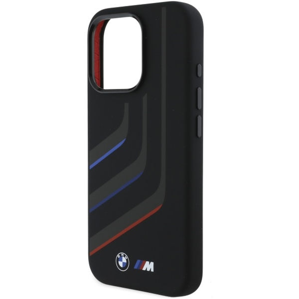 BMW - Hardcase Silicone Turning Lines MagSafe (BMHMP16L23SLIK) - iPhone 16 Pro - Black