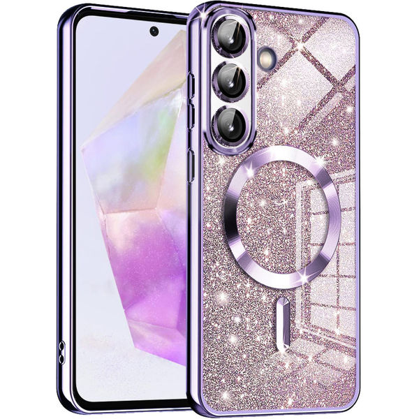 Techsuit - Luxury Glitter MagSafe - Samsung Galaxy A36 5G / A56 5G - Light Purple