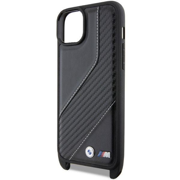 BMW - Leather M Edition Carbon Stripe & Strap (BMHCP15S23PSCCK) - iPhone 15 - Black