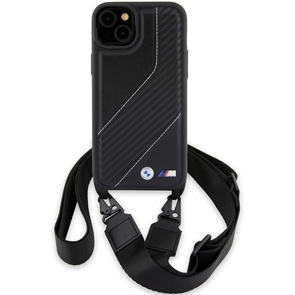 BMW - Leather M Edition Carbon Stripe & Strap (BMHCP15S23PSCCK) - iPhone 15 - Black