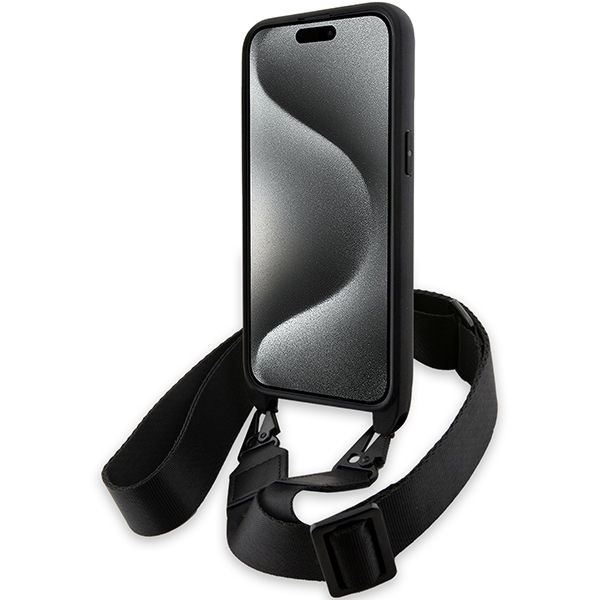BMW - Leather M Edition Carbon Stripe & Strap (BMHCP15L23PSCCK) - iPhone 15 Pro - Black