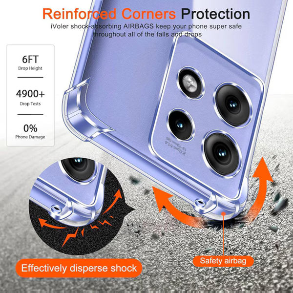 Techsuit - Shockproof Clear Silicone - Motorola Moto G15 / G15 Power - Clear