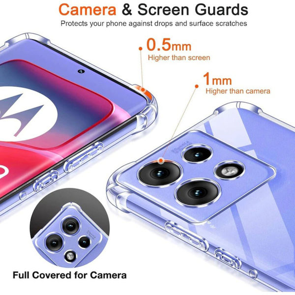 Techsuit - Shockproof Clear Silicone - Motorola Moto G15 / G15 Power - Clear