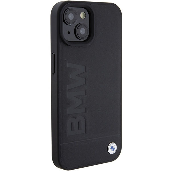 BMW - Natural Leather Hot Stamp (BMHCP15SSLLBK) - iPhone 15 - Black