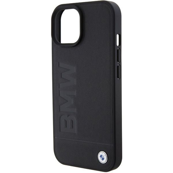 BMW - Natural Leather Hot Stamp (BMHCP15SSLLBK) - iPhone 15 - Black
