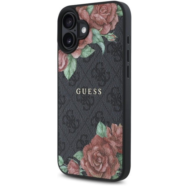 Guess - Hardcase 4G Flower Print MagSafe (GUHMP16SP4ROPEMCK) - iPhone 16 - Black