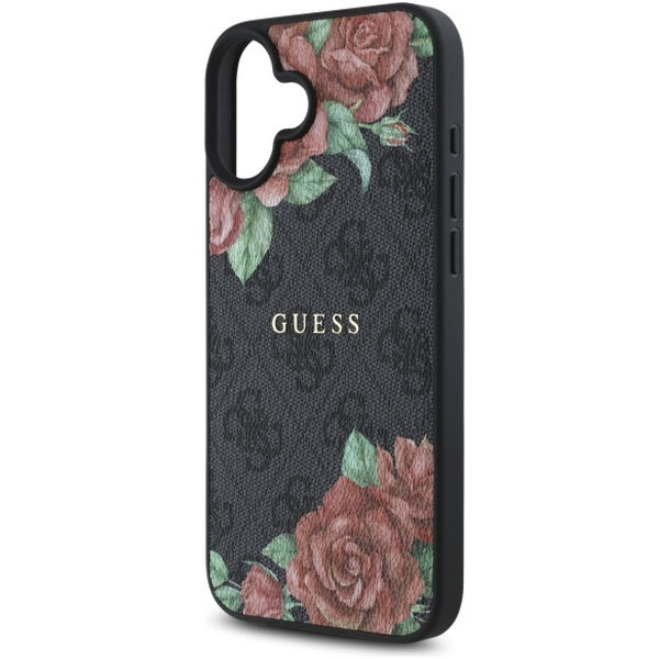 Guess - Hardcase 4G Flower Print MagSafe (GUHMP16SP4ROPEMCK) - iPhone 16 - Black