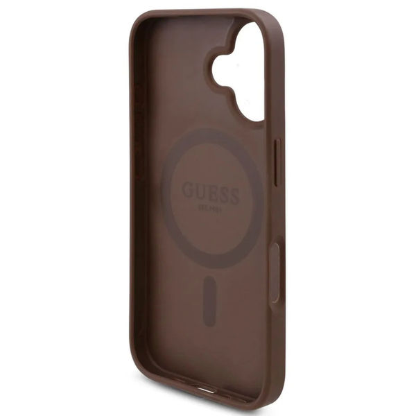 Guess - Hardcase 4G Flower Print MagSafe (GUHMP16SP4ROPEMCW) - iPhone 16 - Brown