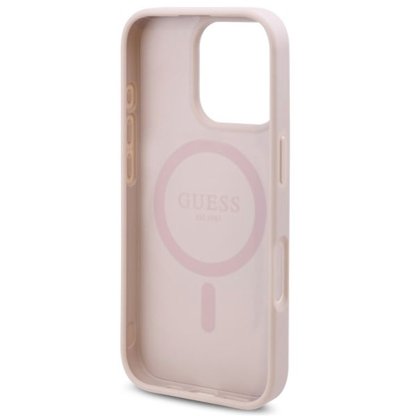 Guess - Hardcase 4G Flower Print MagSafe (GUHMP16XP4ROPEMCP) - iPhone 16 Pro Max - Pink