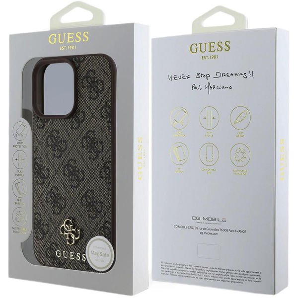 Guess - Hardcase 4G Classic MagSafe (GUHMP16XP4SM4MW) - iPhone 16 Pro Max - Brown