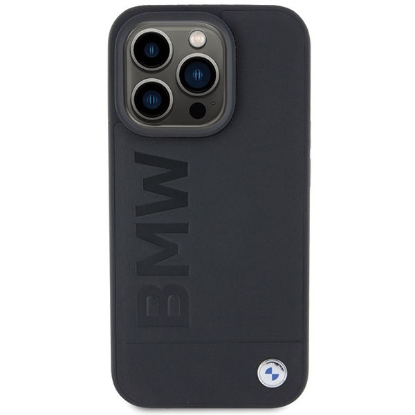 BMW - Natural MagSafe Leather Hot Stamp (BMHMP15LSLLBK) - iPhone 15 Pro - Black