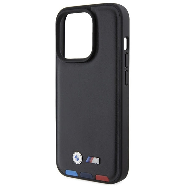 BMW - Leather Stamp Tricolor (BMHCP15L22PTDK) - iPhone 15 Pro - Black