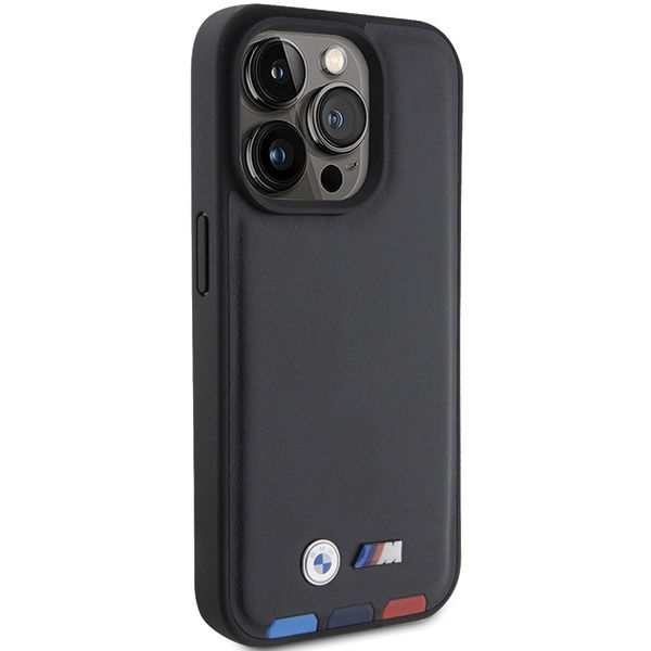 BMW - Leather Stamp Tricolor (BMHCP15L22PTDK) - iPhone 15 Pro - Black