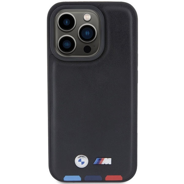 BMW - Leather Stamp Tricolor (BMHCP15L22PTDK) - iPhone 15 Pro - Black