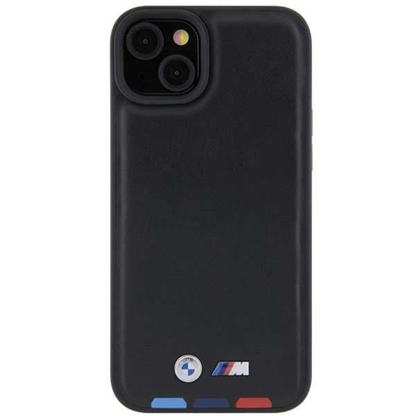 BMW - Leather Stamp Tricolor (BMHCP15M22PTDK) - iPhone 15 Plus - Black