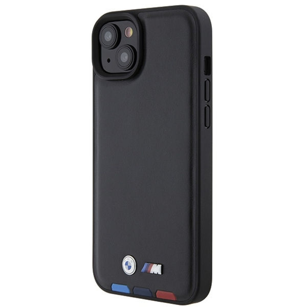 BMW - Leather Stamp Tricolor (BMHCP15M22PTDK) - iPhone 15 Plus - Black